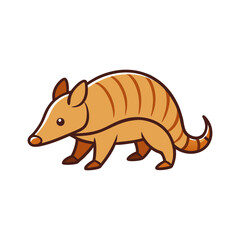 Cute cartoon armadillo illustration for children s book