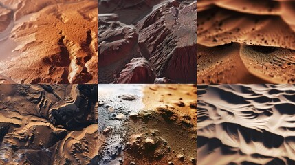 Journey Through the Red Planet: Mars Landscape Texture Backgrounds for Innovative Design Projects