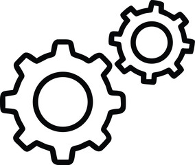 Gear mechanism engineering cogwheel machine part icon vector illustration design concept