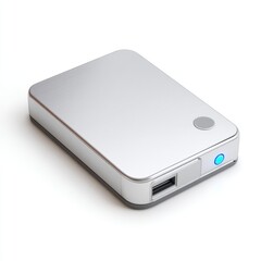 External hard drive isolated on clean white background