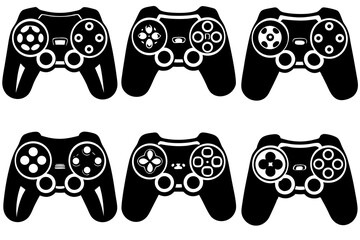 Versatile gamepad icons perfect for gaming apps, websites, or logo design, offering various button layouts for diverse branding needs.