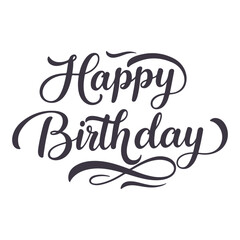 Happy Birthday Lettering Typography For t-shirt, Poster, Sticker, and Card. Vector Illustration