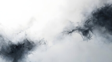 Fototapeta premium Ethereal abstract art horizontal white background digital painting minimalist composition soft textures