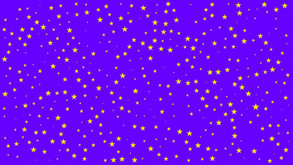 A vibrant purple background scattered with numerous yellow stars, creating a whimsical and enchanting night sky effect.