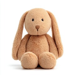 Plush rabbit isolated on clean white background