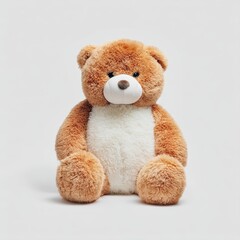 Obraz premium Plush teddy bear isolated on clean white background