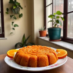 Creamy, aromatic Carrot halwa with orange, perfect for celebrations and festivals