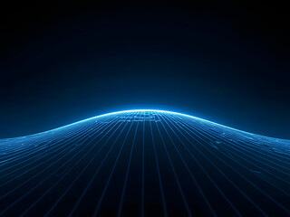 Digital Blue Landscape: A futuristic, abstract digital landscape, with glowing blue lines converging into a central point, offering a sense of depth and innovation.