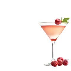 Refreshing raspberry cocktail on display