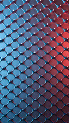 Red tile roof pattern with industrial metallic texture and mesh design background