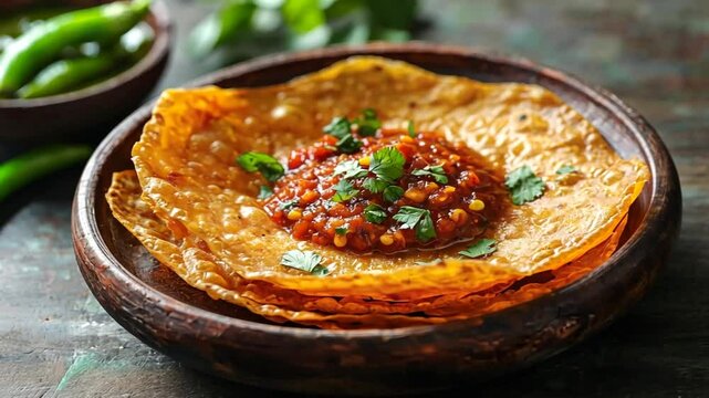 crispy bhakri with garlic chutney indian food video