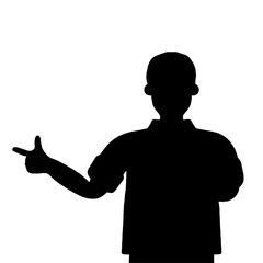 silhouette of a businessman illustration design 