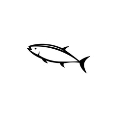 Elegant Line Art Illustration of a Fish Aquatic Life Design