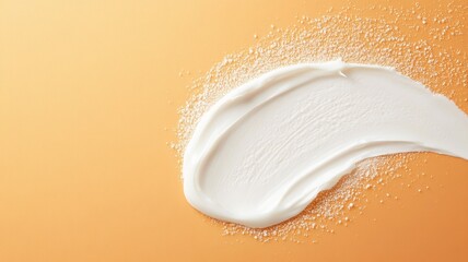 A macro shot of white sunscreen lotion