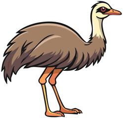 Obraz premium Ostrich-like Bird Drawing