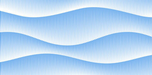 Design For Technology, Finance, Medical Innovation, Corporate Branding, Futuristic Interfaces for Banner, Brochure, Presentation, Web-design. Wavy vertical blue lines on white creating smooth flow