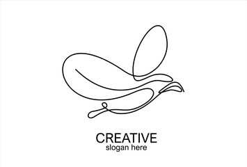 Bird one line art stock vector.  line icon-continuous line drawing. Editable stroke.