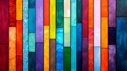 Abstract Colorful Vertical Stripes Pattern