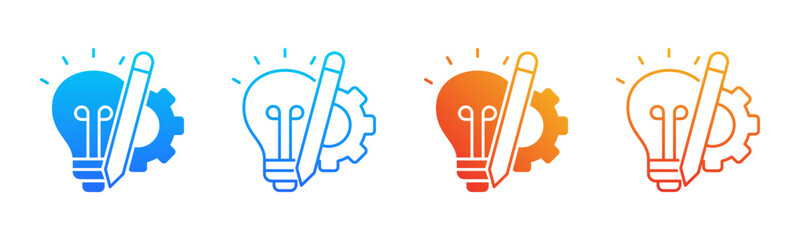 Design icon sheet multiple style collection