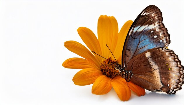 butterfly isolated on white background junonia rhadama