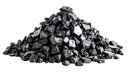 Unburn clinker isolated on white background. 