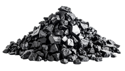 Unburn clinker isolated on white background. 