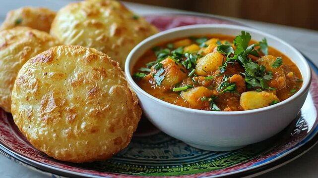 traditional poori with aloo sabzi indian recipe video