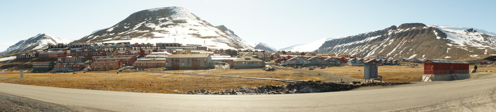 panoramic view of  Longyearyen, Spitzbergen 
