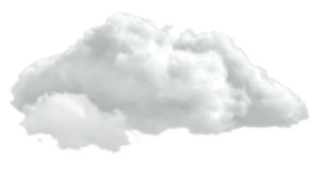 white soft cloud isolated on white background PNG