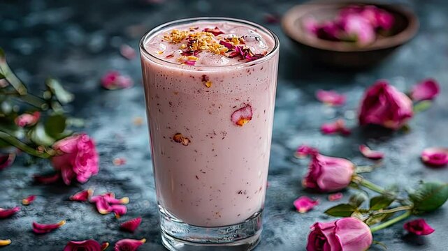 rose lassi fizz indian cocktail video