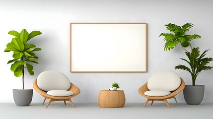 Serene and productive modern office workspace