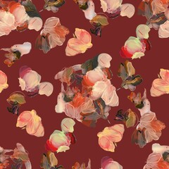 Red colourful seamless floral pattern flower stock background illustration design allower flower design new expert concept repeat pattern fabric print design 