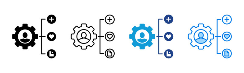 Competency icon sheet multiple style collection