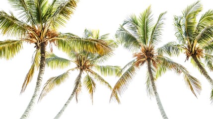 Tropical paradise palm trees summer vacation