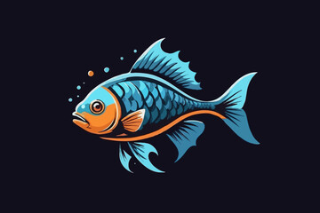 Fototapeta premium Colorful Tropical Fish Illustration