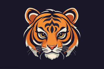 Fierce Tiger Head Illustration