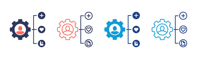 Competency icon sheet multiple style collection