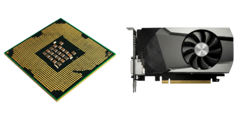 PNG Modern Processor and Graphics Card Collage