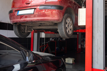 Car repair and maintenance service center concept.