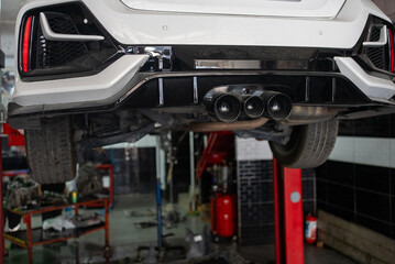 Car repair and maintenance service center concept.