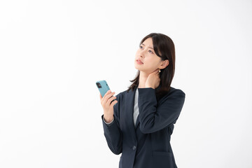 女性　スマートフォン　スマホ