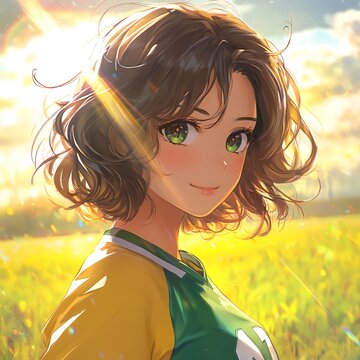 portrait of anime character for phonk song cover