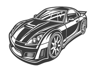 Fototapeta premium Classic Car Outline Silhouette, Vintage Cars