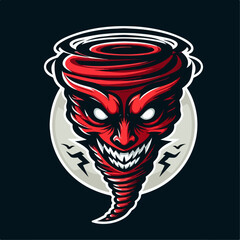 spooky tornado vector illustration 