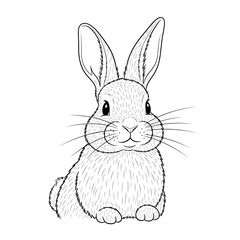 Coloring cartoon pictures rabbit
