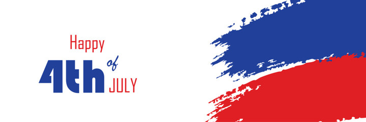 Happy Fourth of July typography design to celebrate American independence day on 4th July. 
