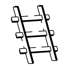 A drawing style icon of trellis ladder
