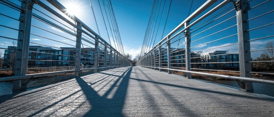 Obraz premium Industrial Infrastructure Metal Structure Sunlight Birds