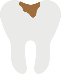 Decayed tooth icon. Vector illustration.