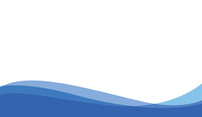 abstract blue wave white background design template